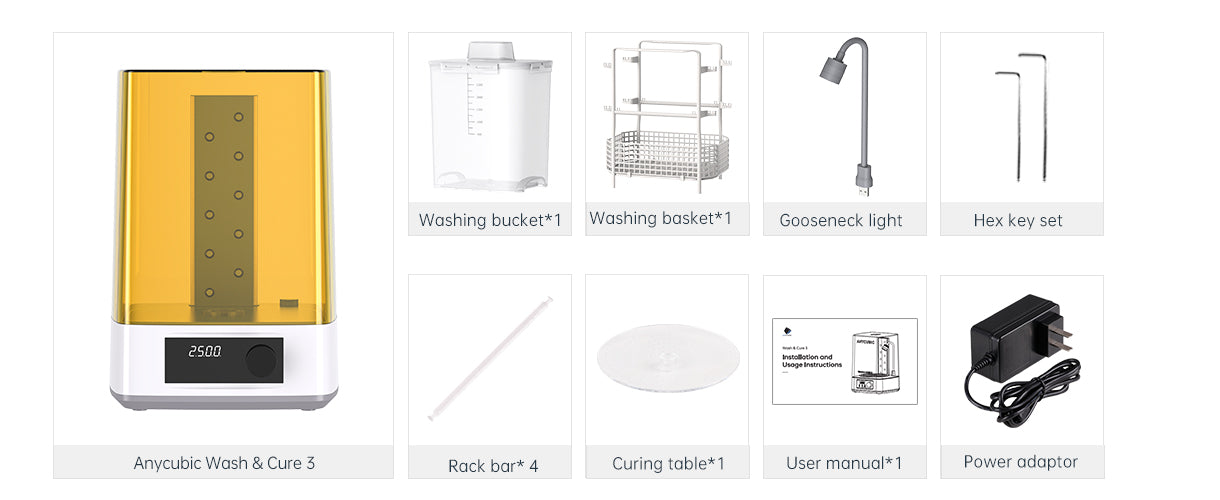 Anycubic Wash & Cure 3.0 Station, inhoud van de doos | Bits2Atoms