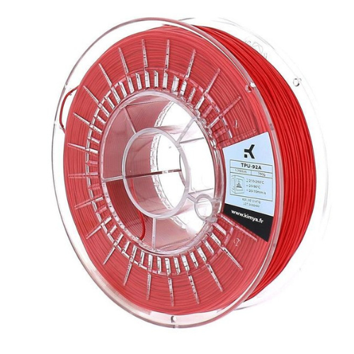 Kimya TPU-92A, kleur rood (red) in 1,75mm en 2,85mm op spoelen van 750g | Bits2Atoms