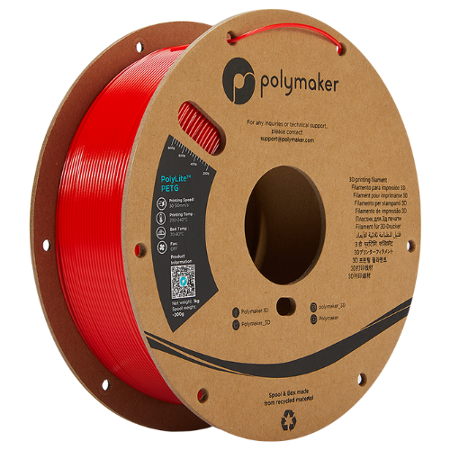 Polymaker PolyLite PETG Rood / Red Filament | Bits2Atoms