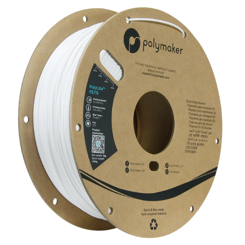 Polymaker PolyLite PETG Wit / White Filament | Bits2Atoms