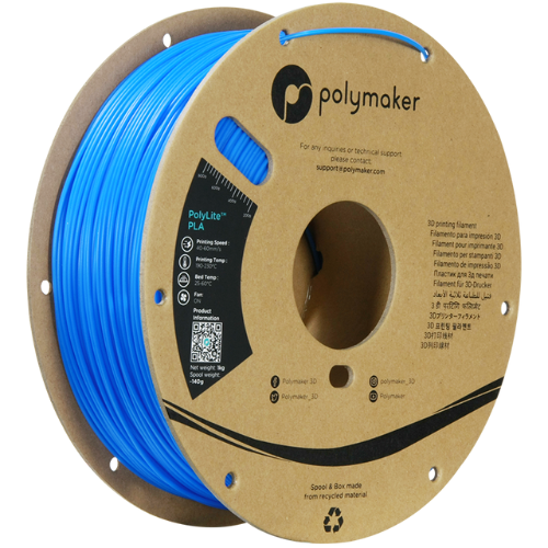 Polymaker PolyLite PLA Azure Blue (Azuur Blauw / Hemelsblauw) Filament 1kg