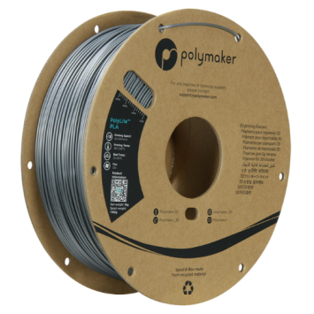 Polymaker PolyLite PLA Steel Grey Filament 1kg